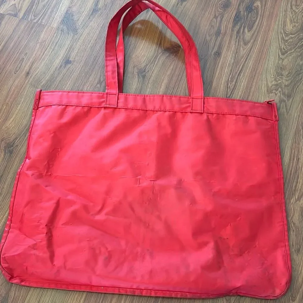 Charles Jordan large red tote bag zippered